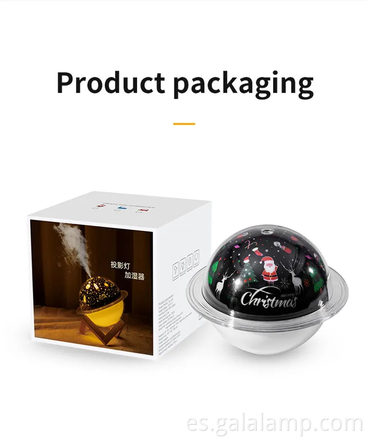 Planeta Humidificador de luz nocturna, USB, con soporte, humidificador